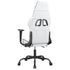 Gaming Chair with Footrest White and Black Faux Leather