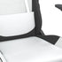 Gaming Chair with Footrest White and Black Faux Leather