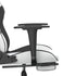 Gaming Chair with Footrest White and Black Faux Leather