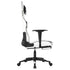 Gaming Chair with Footrest White and Black Faux Leather