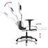 Gaming Chair with Footrest White and Black Faux Leather