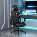 Gaming Chair with Footrest Black and Camouflage Faux Leather