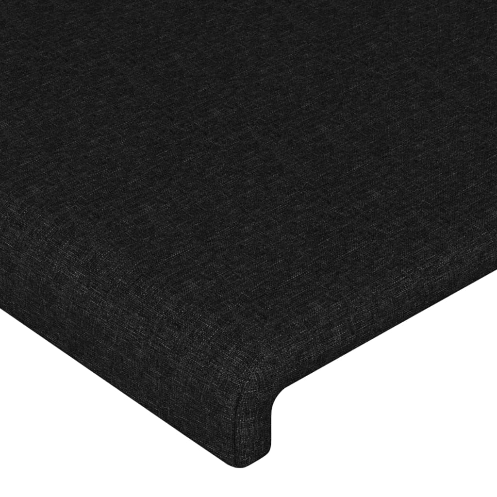 Headboards 4 pcs Black 80x5x78/88 cm Fabric