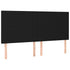 Headboards 4 pcs Black 100x5x78/88 cm Fabric