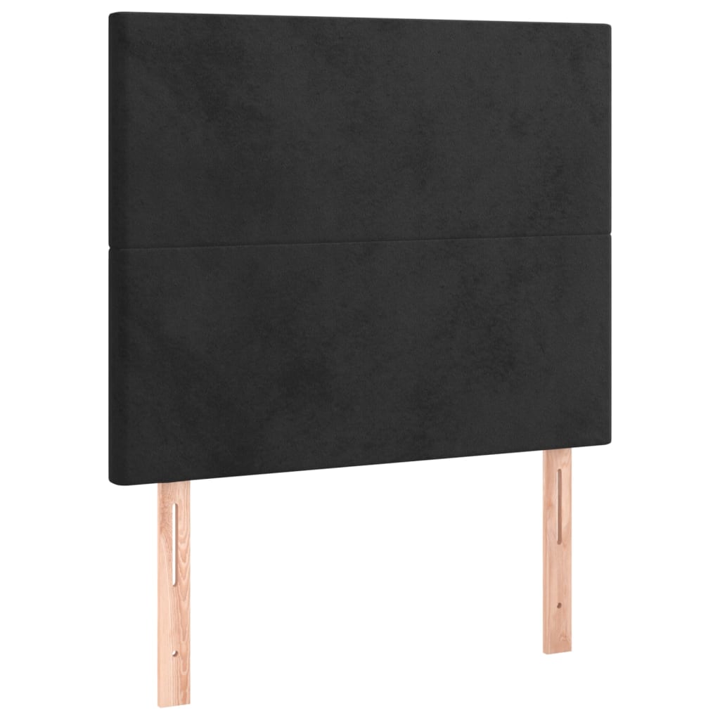 Headboards 2 pcs Black 100x5x78/88 cm Velvet