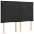 Headboards 4 pcs Black 72x5x78/88 cm Velvet