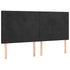 Headboards 4 pcs Black 100x5x78/88 cm Velvet