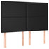 Headboards 4 pcs Black 72x5x78/88 cm Faux Leather