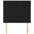 Headboards 2 pcs Black 80x5x78/88 cm Fabric