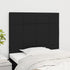 Headboards 2 pcs Black 80x5x78/88 cm Fabric