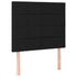 Headboards 2 pcs Black 100x5x78/88 cm Fabric