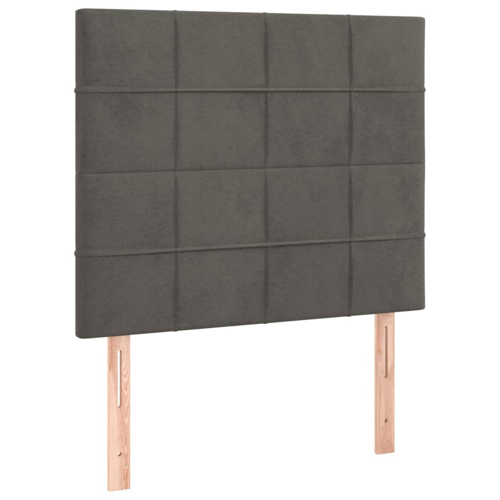 Headboards 2 pcs Dark Grey 80 cm Velvet