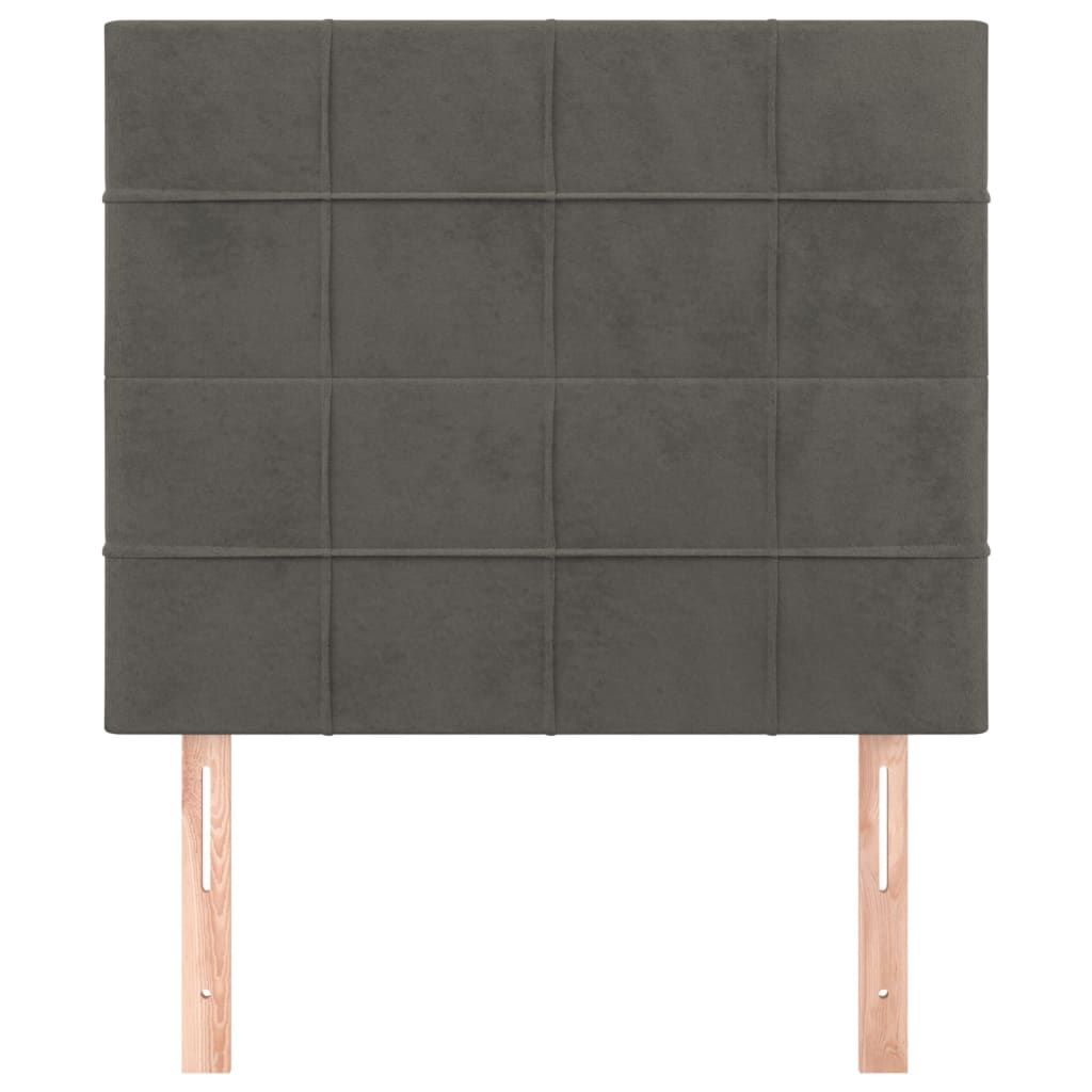 Headboards 2 pcs Dark Grey 100 cm Velvet