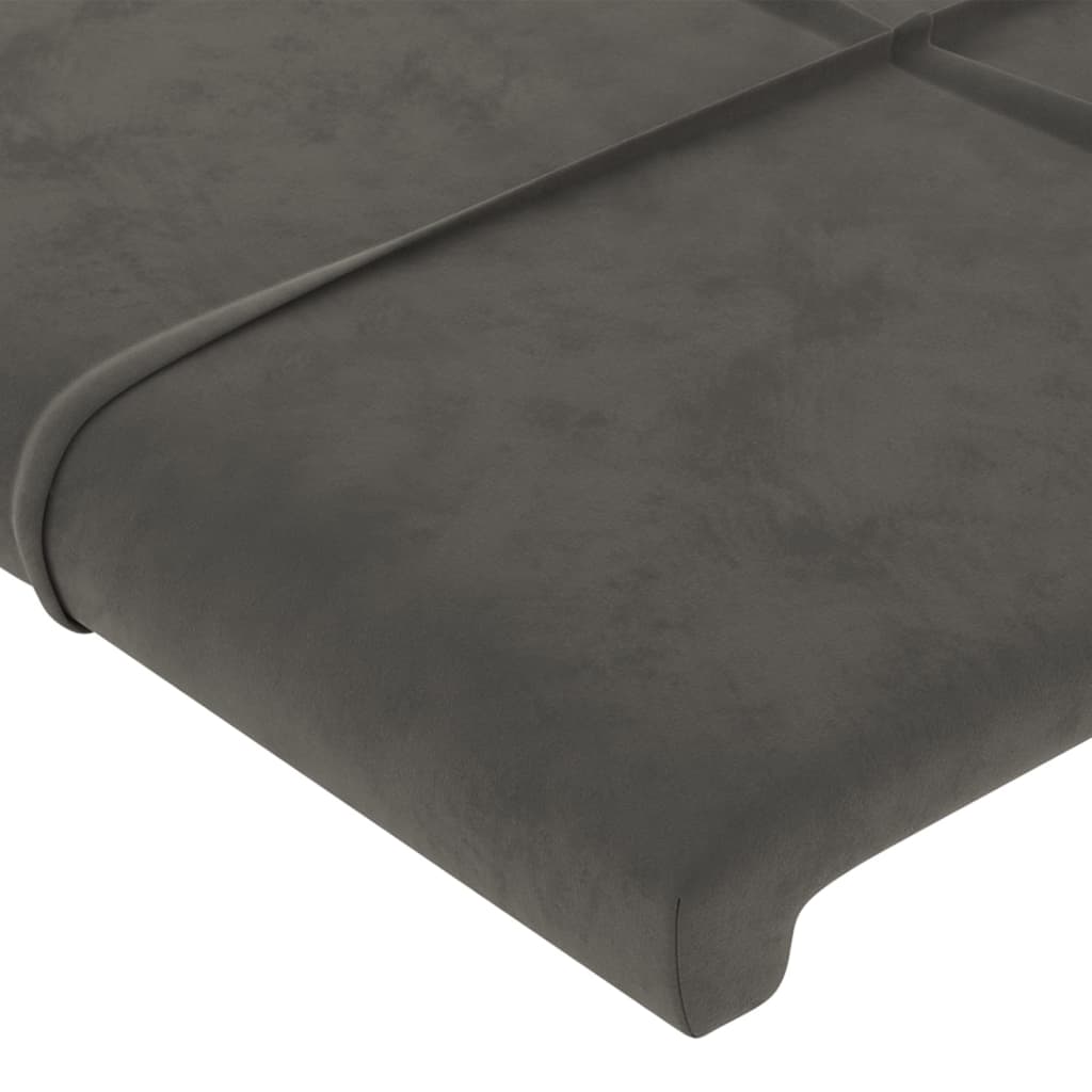 Headboards 2 pcs Dark Grey 100 cm Velvet