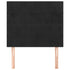 Headboards 2 pcs Black 100x5x78/88 cm Velvet