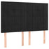 Headboards 4 pcs Black 72x5x78/88 cm Velvet