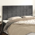 Headboards 4 pcs Dark Grey 80 cm Velvet