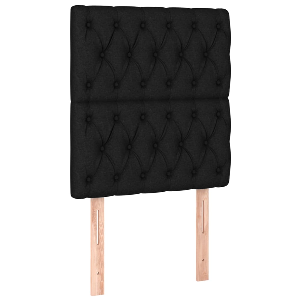 Headboards 2 pcs Black 80 cm Fabric