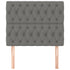 Headboards 2 pcs Dark Grey 100x7x78/88 cm Fabric