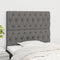 Headboards 2 pcs Dark Grey 100x7x78/88 cm Fabric