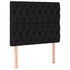 Headboards 2 pcs Black 100x7x78/88 cm Fabric