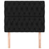 Headboards 2 pcs Black 100x7x78/88 cm Fabric