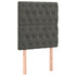 Headboards 2 pcs Dark Grey 80x7x78/88 cm Velvet