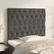 Headboards 2 pcs Dark Grey 100 cm Velvet