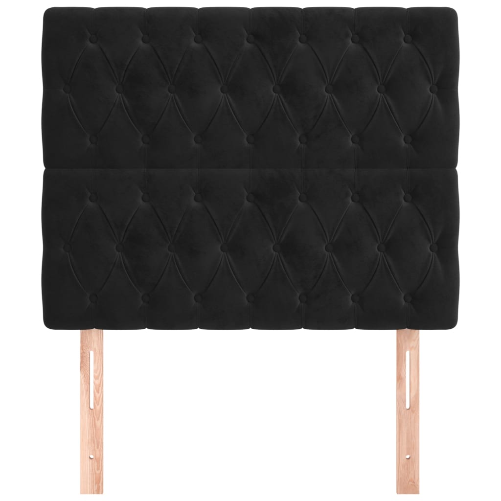 Headboards 2 pcs Black 100 cm Velvet