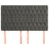 Headboards 4 pcs Dark Grey 72x7x78/88 cm Velvet