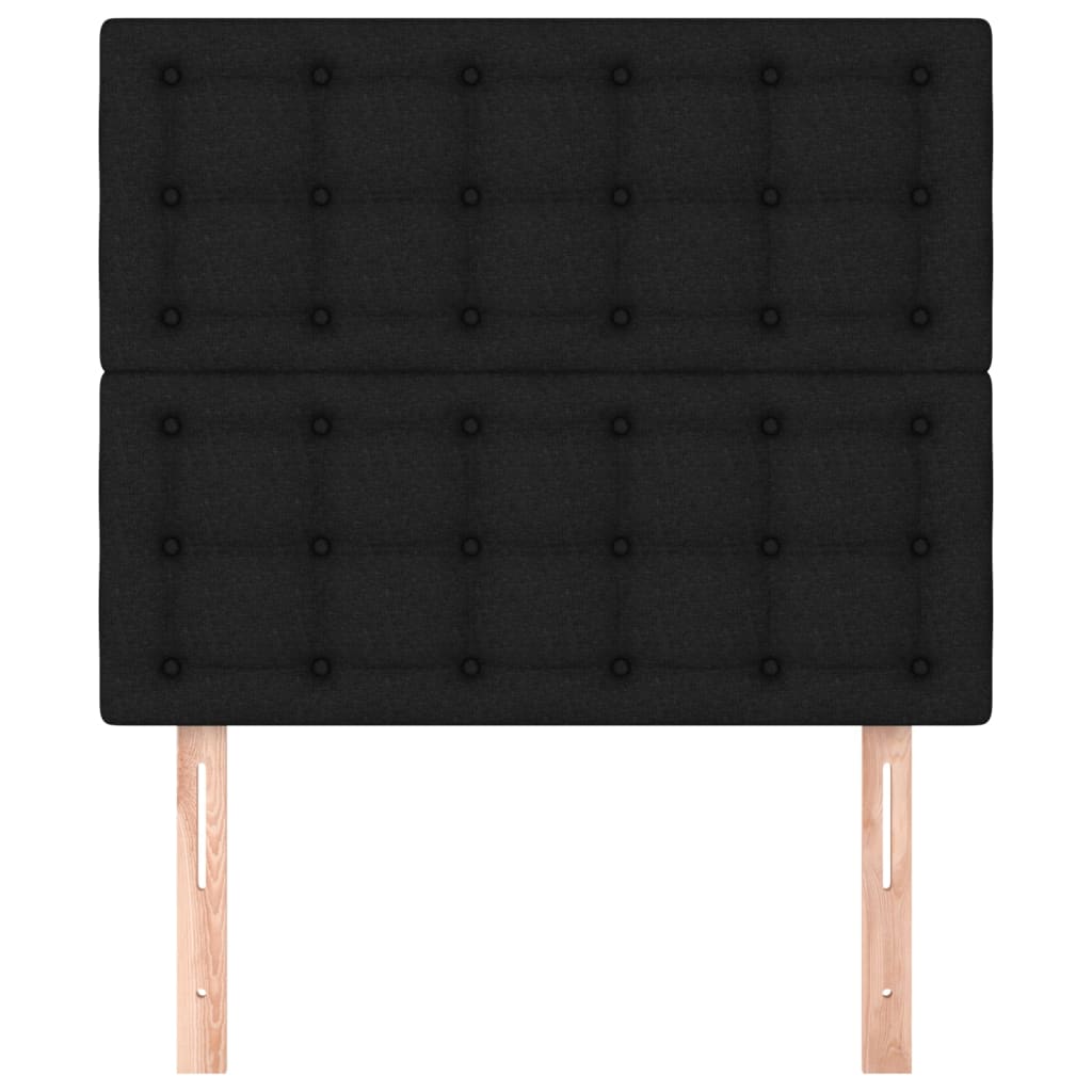 Headboards 2 pcs Black 80 cm Fabric