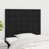 Headboards 2 pcs Black 100x5x78/88 cm Fabric