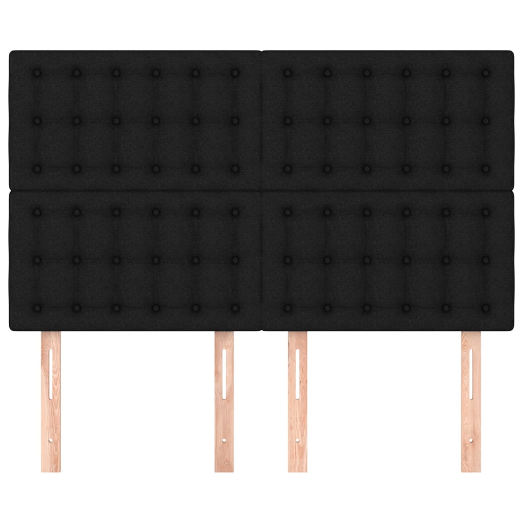 Headboards 4 pcs Black 72 cm Fabric