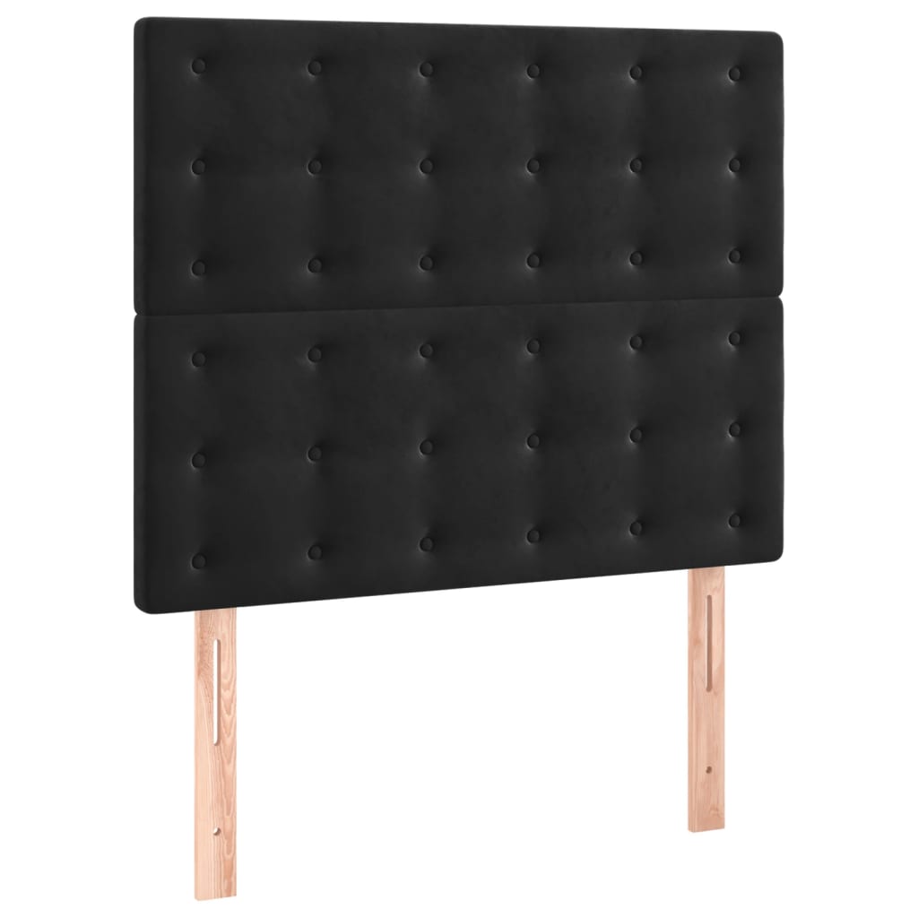 Headboards 2 pcs Black 80x5x78/88 cm Velvet