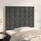 Headboards 2 pcs Dark Grey 100x5x78/88 cm Velvet