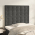 Headboards 2 pcs Dark Grey 100x5x78/88 cm Velvet