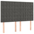 Headboards 4 pcs Dark Grey 72x5x78/88 cm Velvet