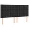 Headboards 4 pcs Black 80x5x78/88 cm Velvet