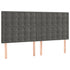 Headboards 4 pcs Dark Grey 100 cm Velvet