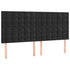 Headboards 4 pcs Black 100x5x78/88 cm Velvet