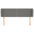 Headboard with Ears Dark Grey 147x23x78/88 cm Fabric