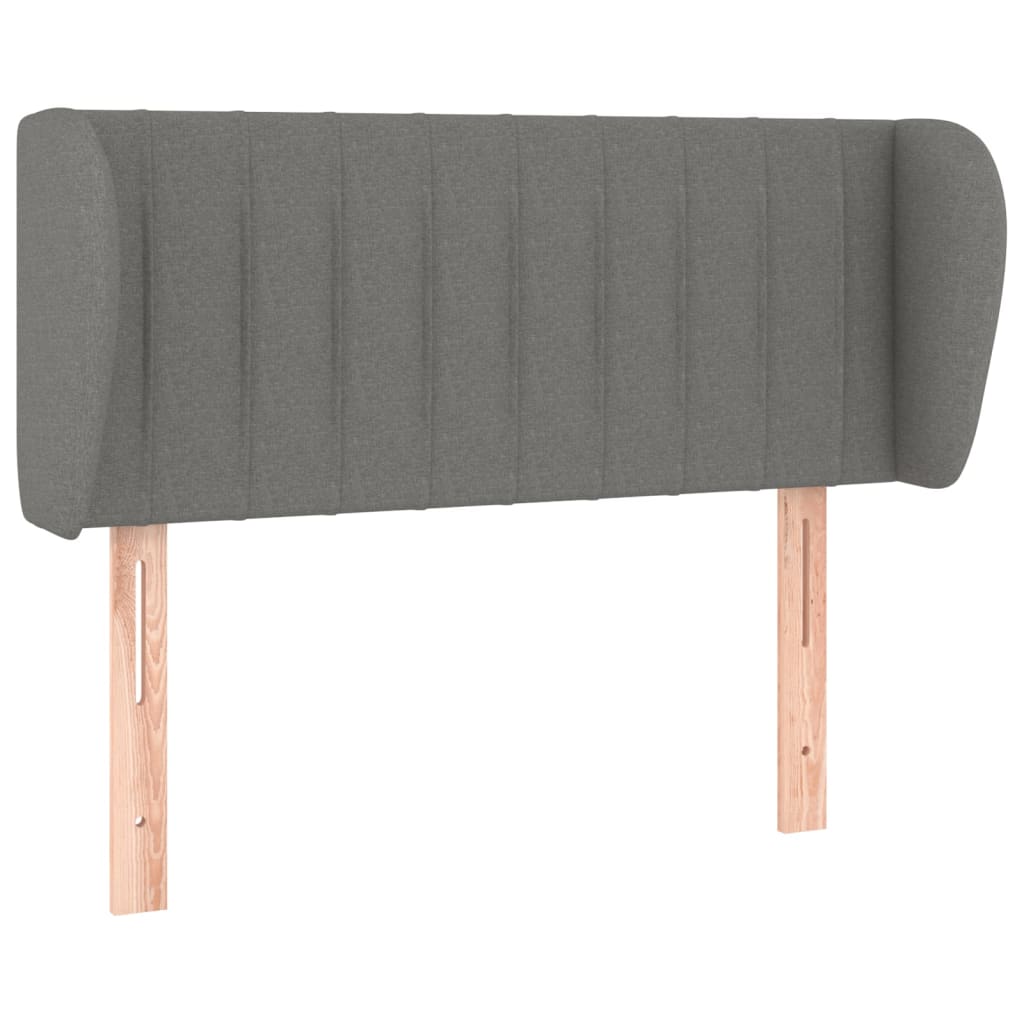 Headboard with Ears Dark Grey 103 cm Fabric