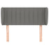 Headboard with Ears Dark Grey 103 cm Fabric