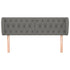 Headboard with Ears Dark Grey 147x23x78/88 cm Fabric