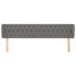 Headboard with Ears Dark Grey 203 cm Fabric