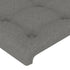 Headboard with Ears Dark Grey 147x23x78/88 cm Fabric