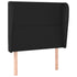 Headboard with Ears Black 83 cm Faux Leather