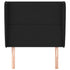 Headboard with Ears Black 83 cm Faux Leather