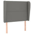 Headboard with Ears Dark Grey 83 cm Fabric