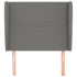 Headboard with Ears Dark Grey 83x23x118/128 cm Fabric